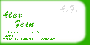alex fein business card